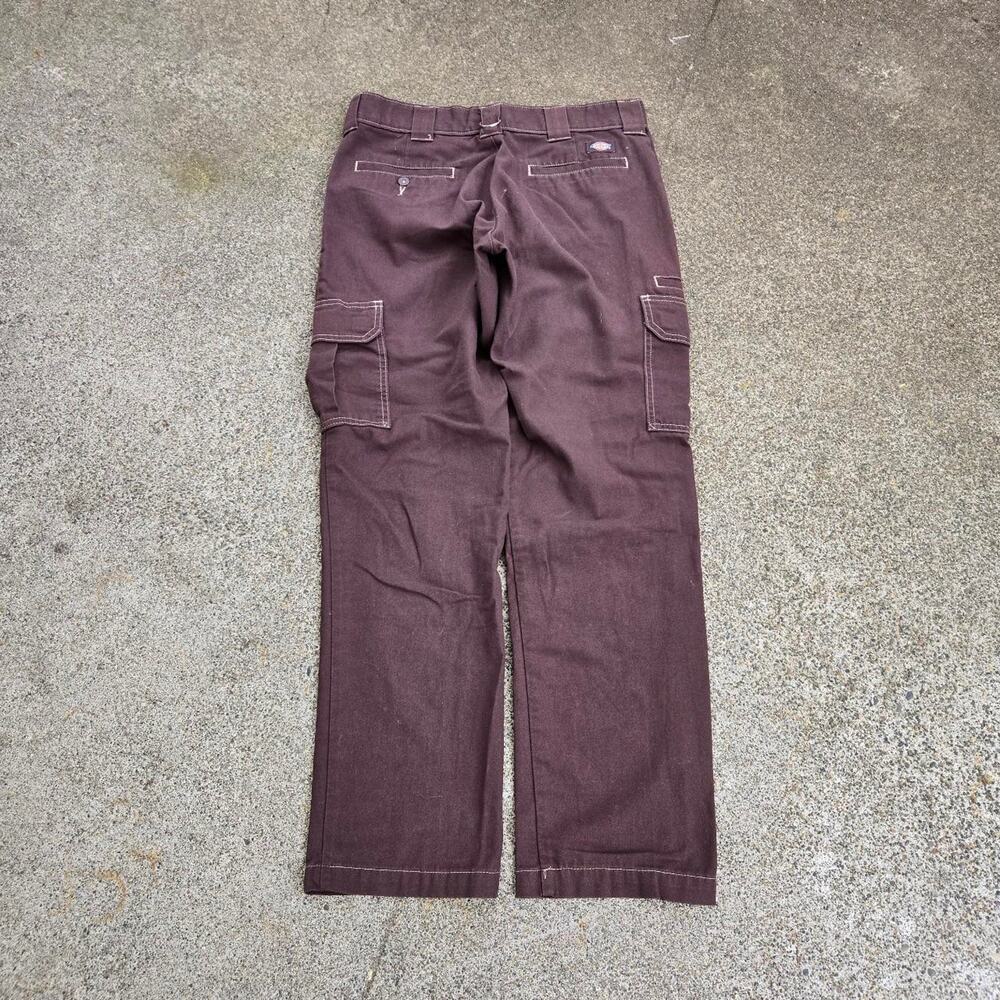 Vtg DICKIES Earthtone Contrast Stitch Multipocket Workwear Cargo Pants 32" Fit